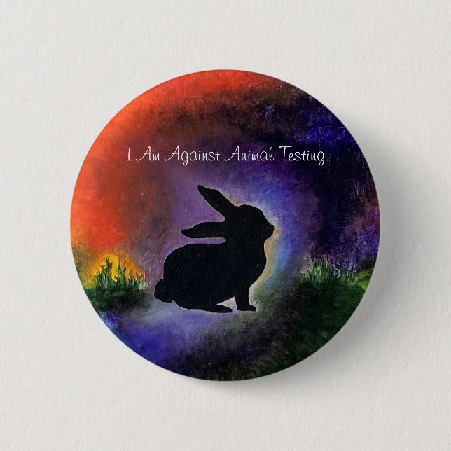 Against Animal Testing Button (Front)