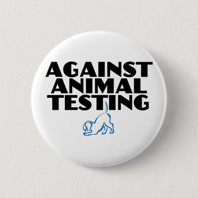 Against Animal Testing Button (Front)