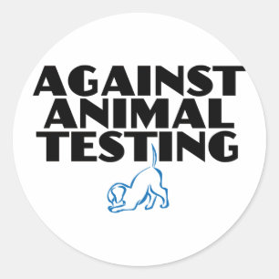 Against Animal Testing Classic Round Sticker