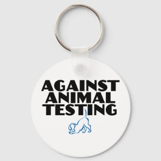 Against Animal Testing Keychain