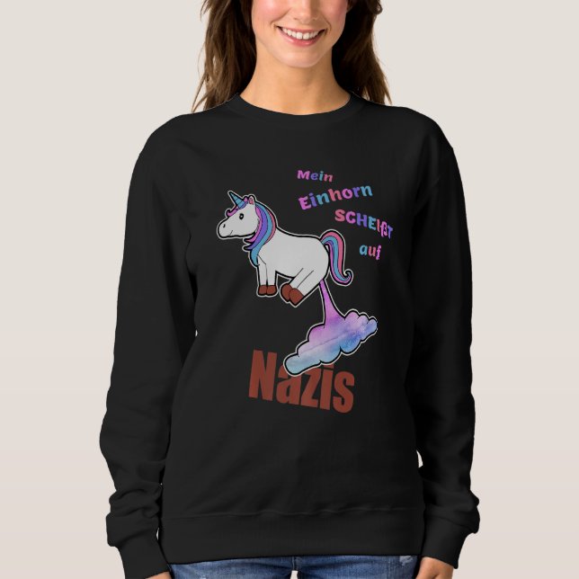 Against Racism, Politics Human Rights Human Love P Sweatshirt (Front)