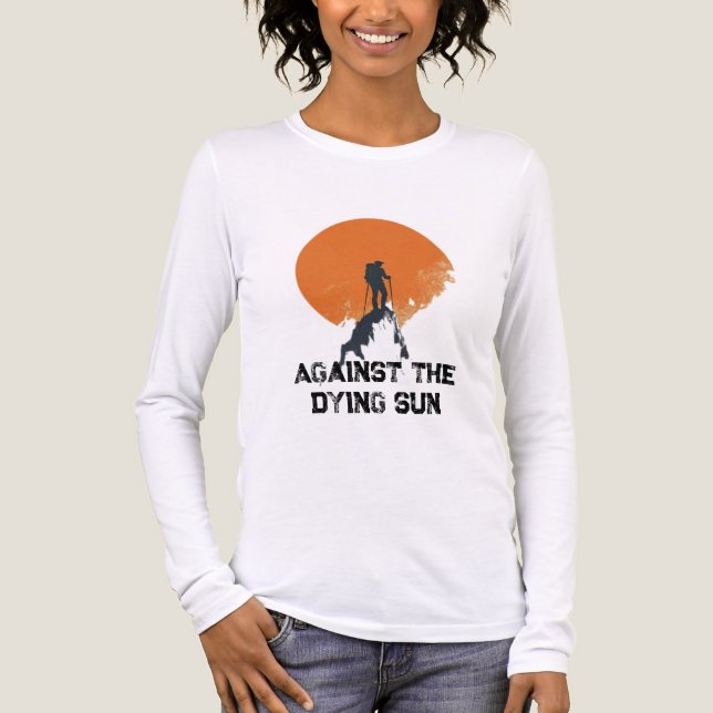 Against the Dying Sun, Sanding with the Sun Peak  Tri-Blend Shirt (Front)