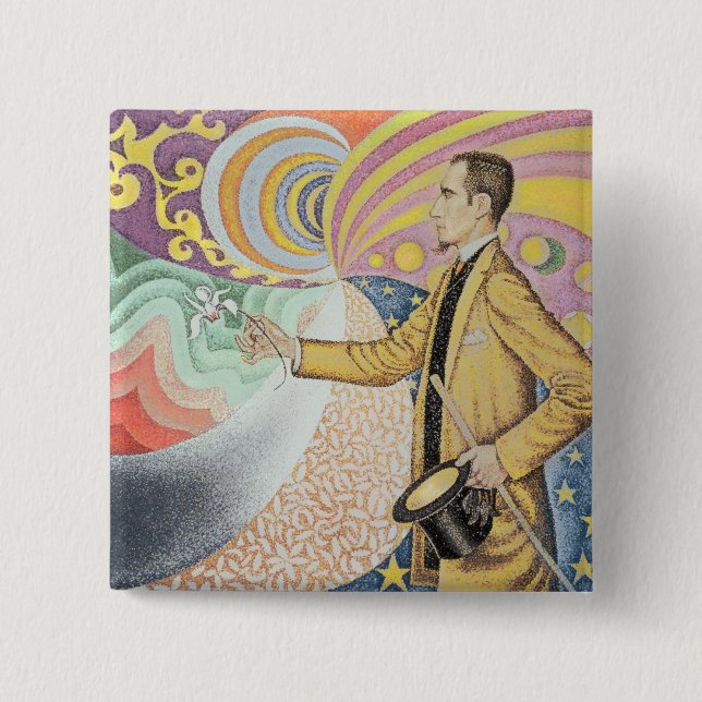 Against the Enamel of a Background Rhythmic Pinback Button (Front)