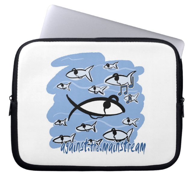 "Against the Mainstream" Laptop Sleeve (Front)