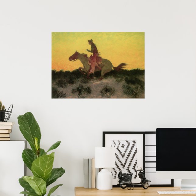 Against the Sunset by Remington, Vintage Cowboys Poster (Home Office)