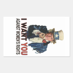 Against Women's Rights Rectangular Sticker