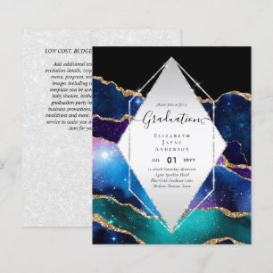 Agaite Glitter GRADUATION Party Invites Glam CHIC