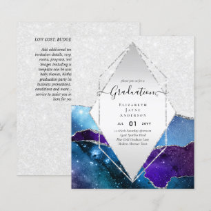 Agaite Glitter GRADUATION Party Invites Glam CHIC