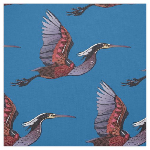 Agami heron cobalt fabric