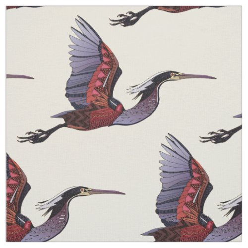 Agami heron parchment fabric