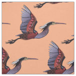Agami heron peach fabric