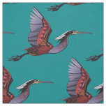 Agami heron teal fabric