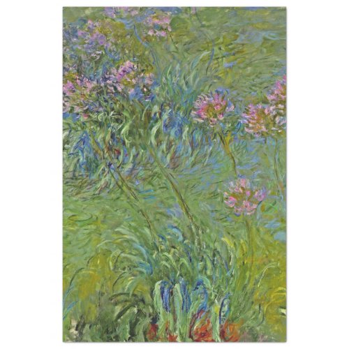 Agapanthus Flowers by Claude Monet Tissue Paper