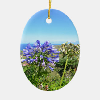 Agapanthus in the Azores Ceramic Ornament