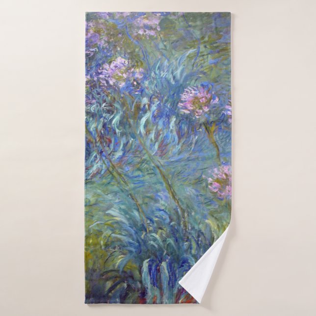 Agapanthus, Monet Bath Towel (Bath Towel)