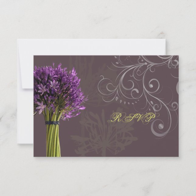 Agapanthus RSVP | DIY background color Card (Front)