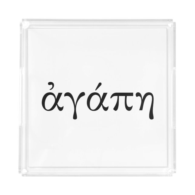 Agape Acrylic Tray (Front)