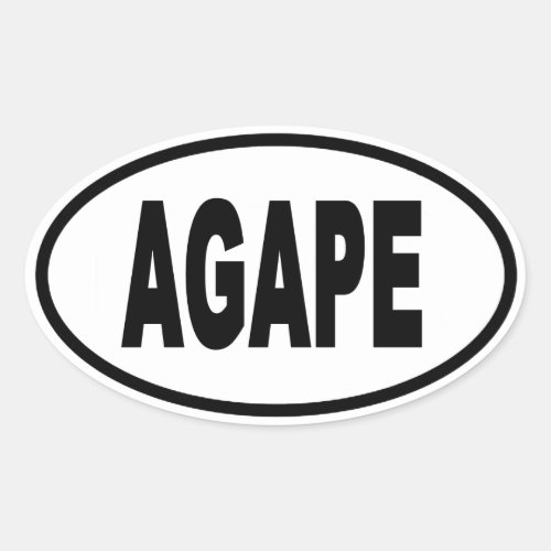 Agape Euro Style Oval Sticker