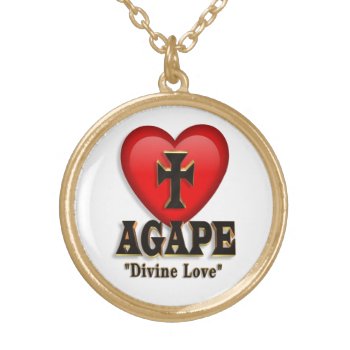 Agape Heart Symbol Necklace by Irisangel at Zazzle