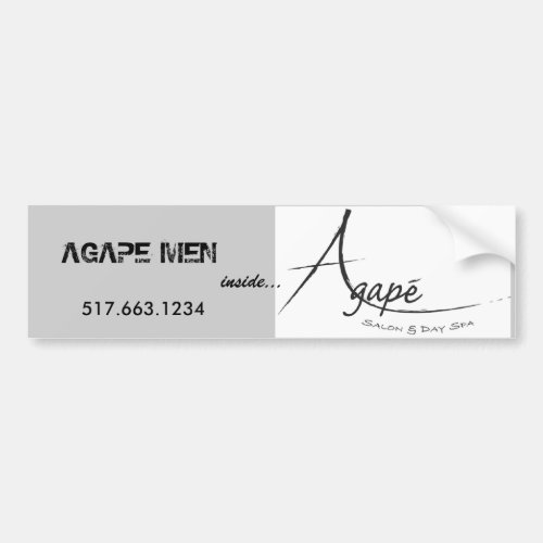 Agape logo black1 AGAPE MEN _ Customized Bumper Sticker