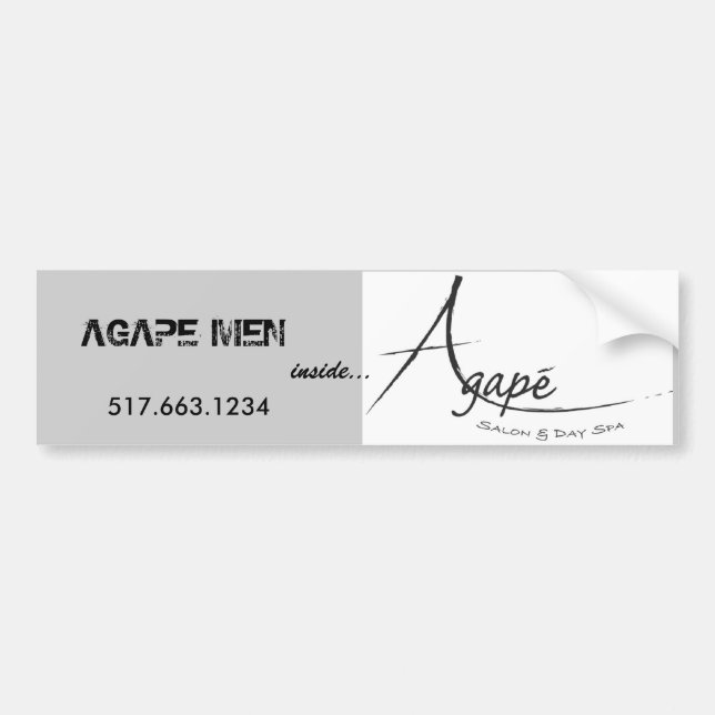 Agape logo black[1], AGAPE MEN - Customized Bumper Sticker (Front)