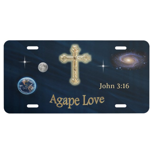 AGAPE LOVE t-shirts License Plate (Front)