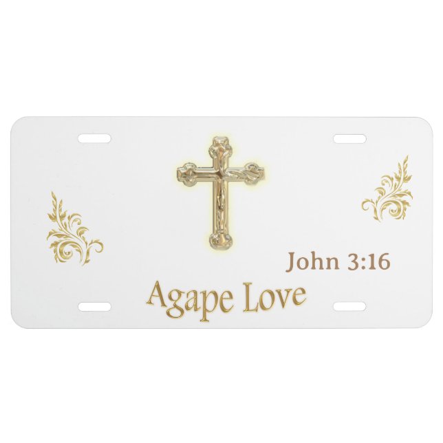 AGAPE LOVE t-shirts License Plate (Front)