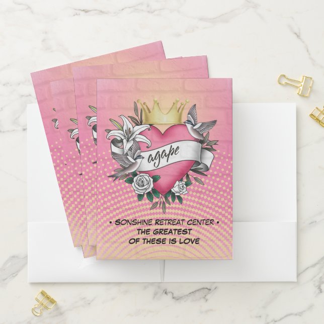 Agape Love Tattoo Graffiti Pocket Folder (In Situ)