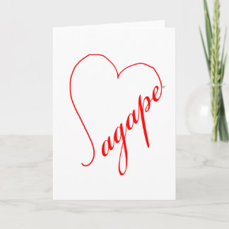 Agape (red) Note Car Card