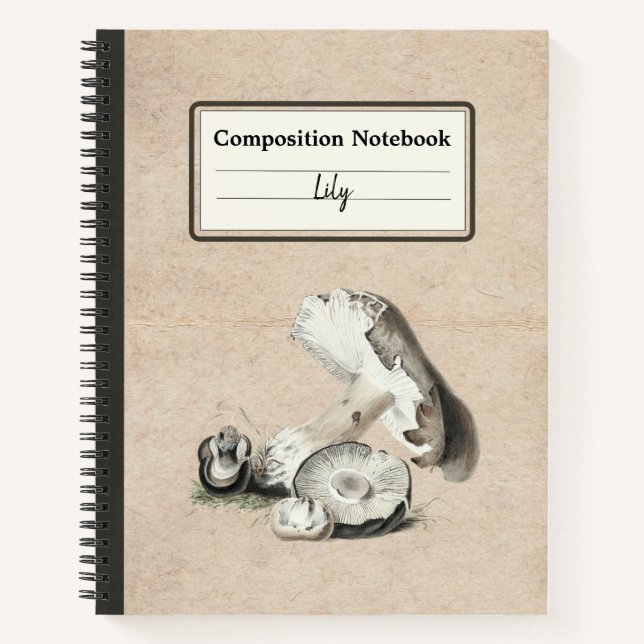Agaricus Augustus Mushroom Personalized Comp Notebook (Front)