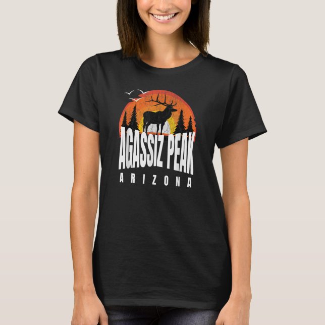 Agassiz Peak Arizona Caribou Scenic Sunrise Agassi T-Shirt (Front)