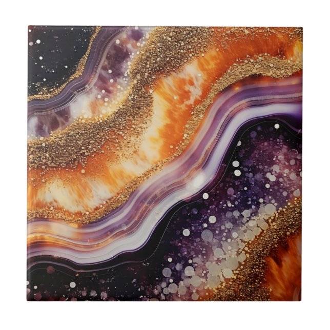 Agate Art Ceramic Tile (Front)