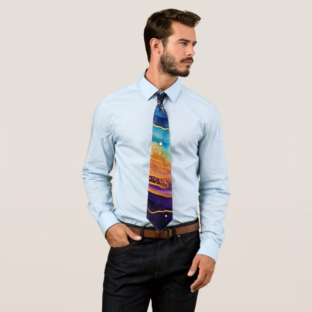 Agate Art Neck Tie (In Situ)