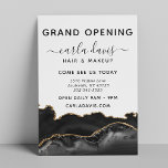 Agate Black And Gold Marble Salon Grand Opening Flyer<br><div class="desc">Agate Black And Gold Marble Salon Grand Opening Flyer. Elegant agate black and gold marble hand lettered style calligraphy script professional branding. Perfect for makeup artists,  hair stylists,  cosmetologists,  and more!</div>