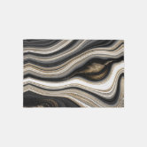 Trendy White And Black Marble Stone Pattern Floor Mat, Zazzle