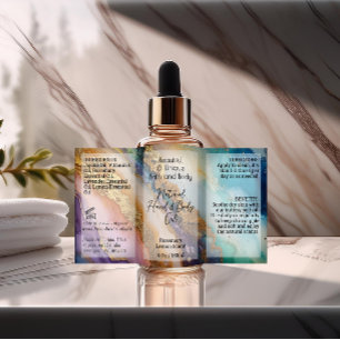 Agate Bottle Label 4oz or Oil Dropper Product