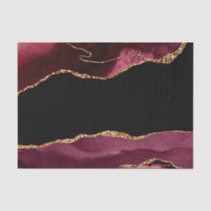 Agate Burgundy Wedding pattern Tissue Paper