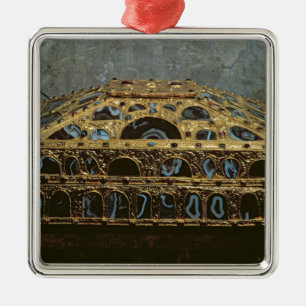 Agate casket metal ornament
