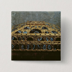 Agate casket pinback button