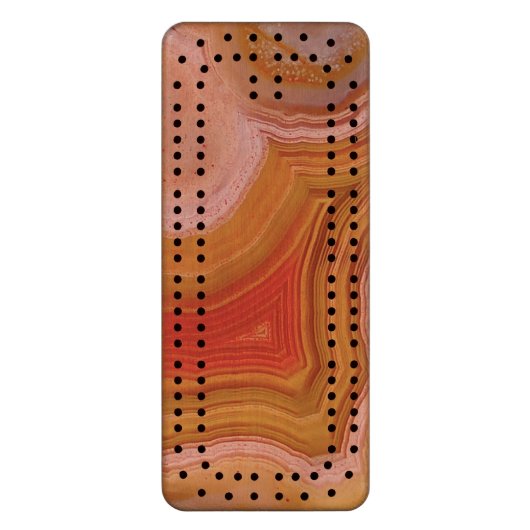 "Agate Cribbage Board" (Front Vertical)