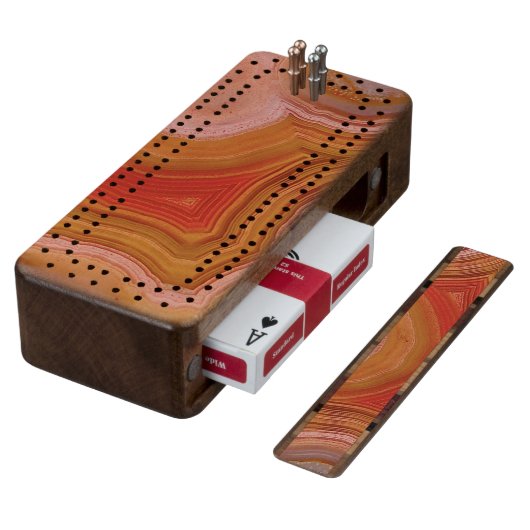 "Agate Cribbage Board" (Angled)