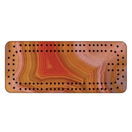 "Agate Cribbage Board" (Front (Horizontal))