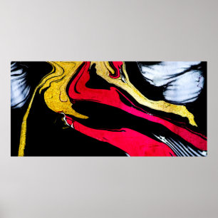 Agate Crystal. Golden swirl, artistic design. The Poster