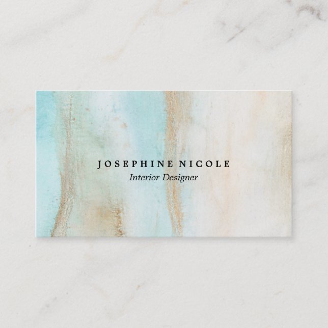 Agate Crystal Interior Designer Business Card (Front)