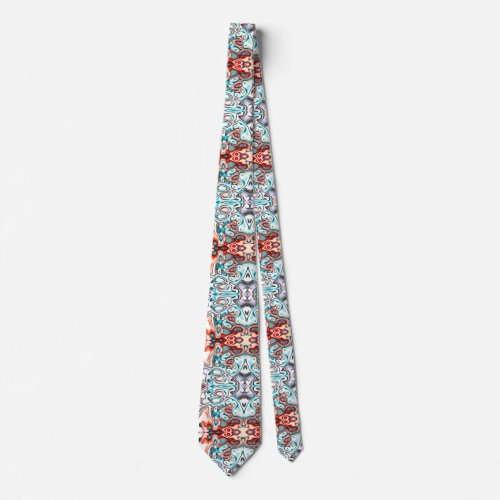 Agate _ Digital Abstract Painting _Design Mirrored Neck Tie