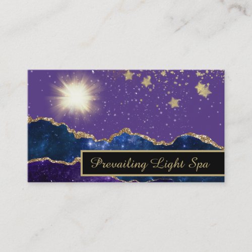  Agate Energy Ball of Gold Light Purple Business Card