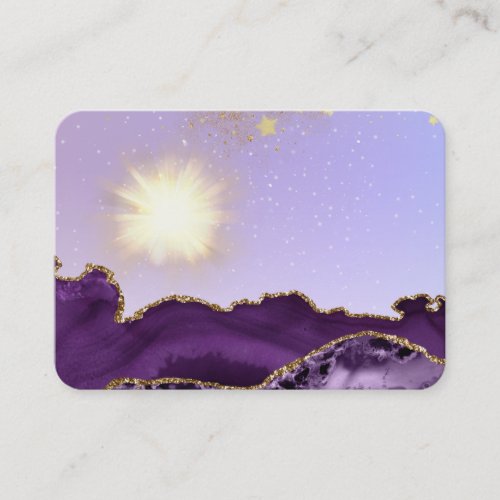 *~* Agate Energy Ball of Light Purple Business Card