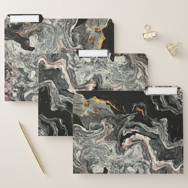 Agate Fluid Marble File Folder (Set)