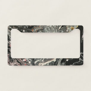 Agate Fluid Marble License Plate Frame