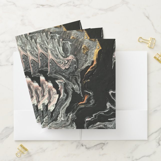 Agate Fluid Marble Pocket Folder (In Situ)